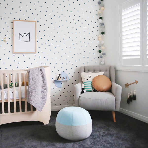 nursery room design dot wall decoration ideas