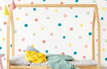 polka-dot-and-confetti-pattern-wall-decor-ideas-for-nursery-rooms