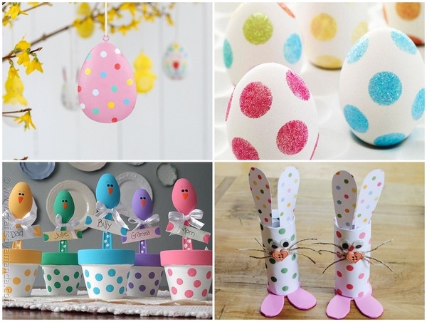 polka dot easter decoration craft ideas for children