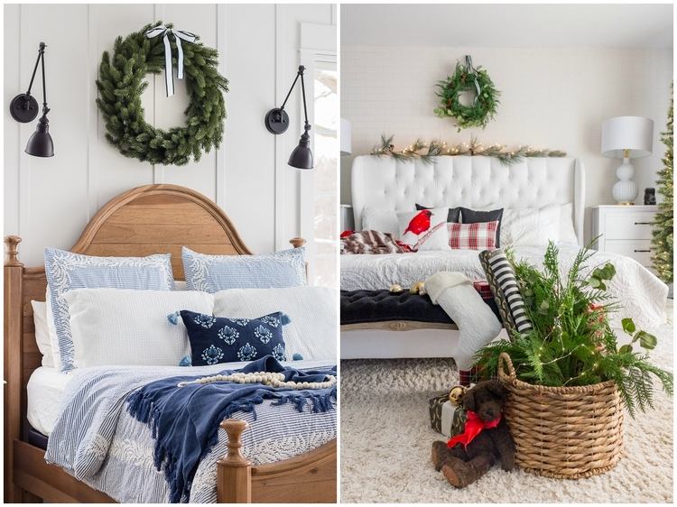 Christmas bedroom decor ideas and color combinations