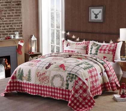 Christmas-bedroom-decorating-ideas-seasonal-bed-sheets-duvet-comforter-ideas