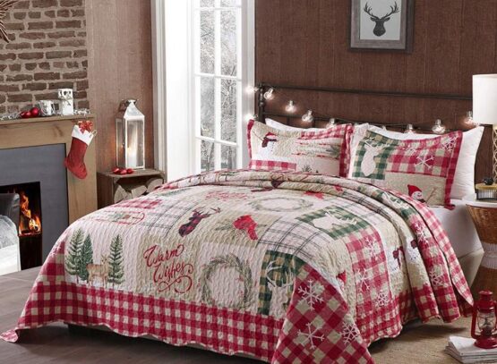 Christmas-bedroom-decorating-ideas-seasonal-bed-sheets-duvet-comforter-ideas