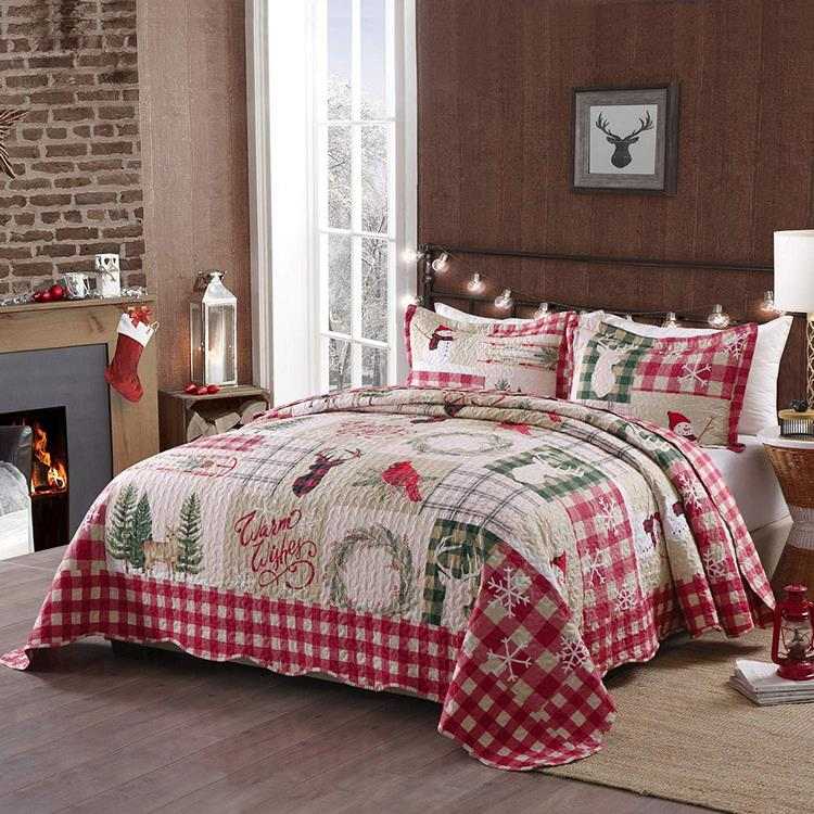 Christmas bedroom decorating ideas seasonal bed sheets ideas