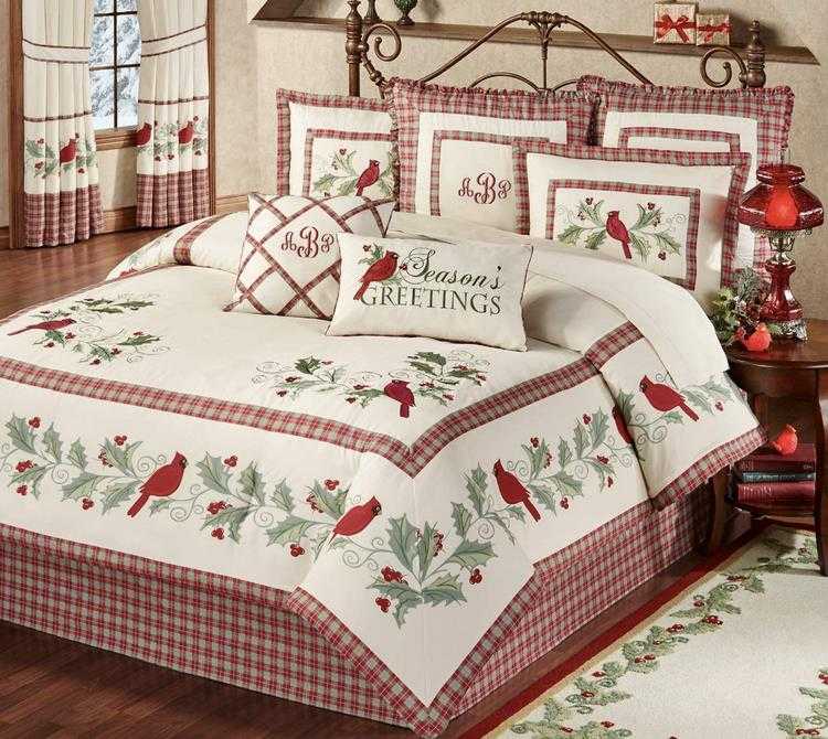 Christmas decor ideas for bedroom winter themed bedding sets