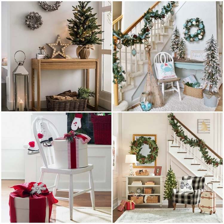 Christmas decorating ideas for mudrooms corridors and entryways