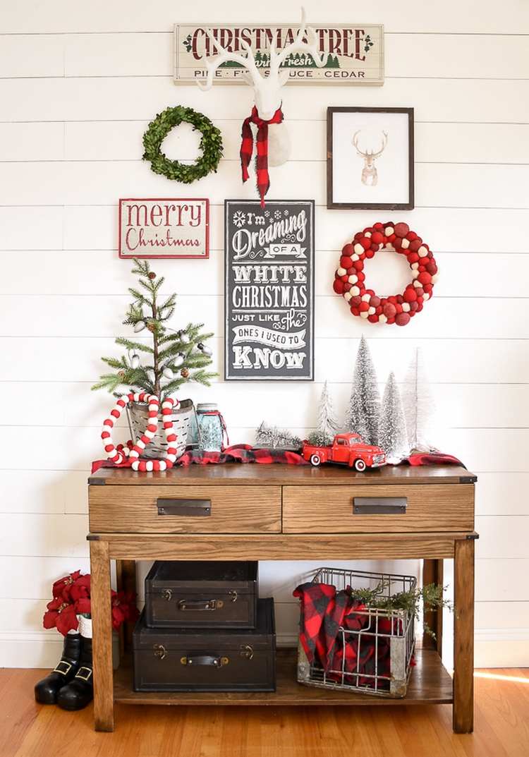 Christmas entryway ideas easy and quick decorations