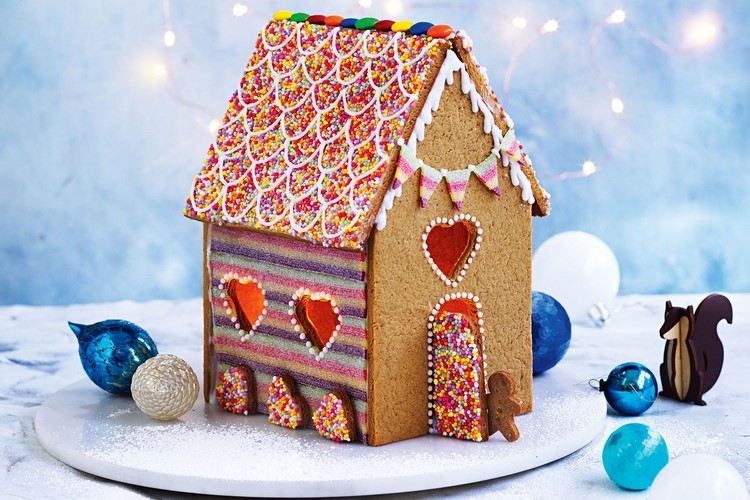 Christmas gingerbread house DIY sweet cookies