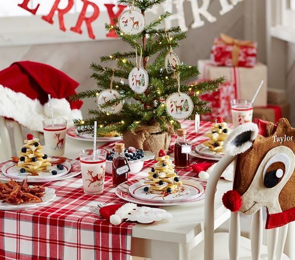 Christmas party for kids table decoration and menu ideas