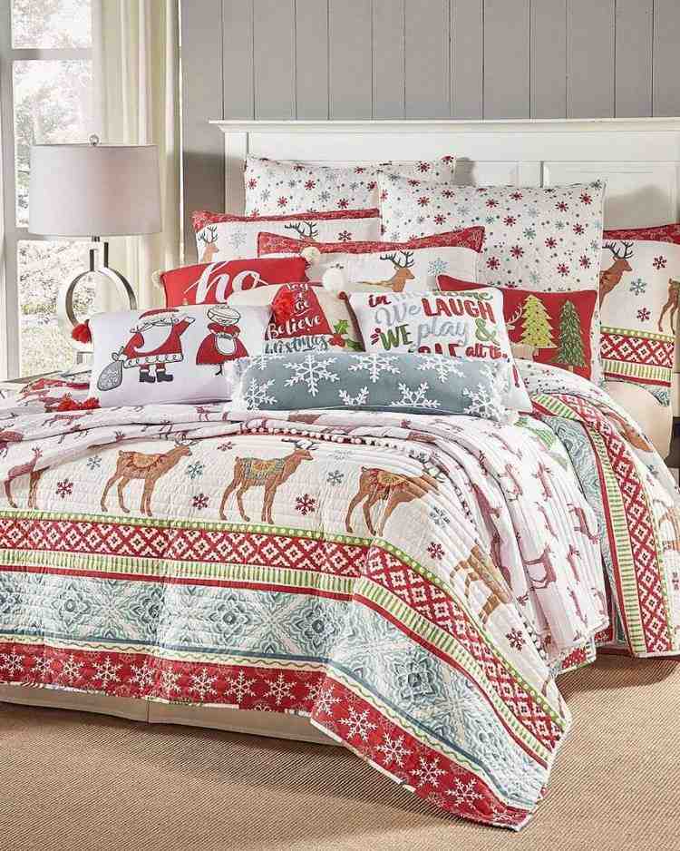 Christmas themed bedding sets prints patterns duvet cover ideas