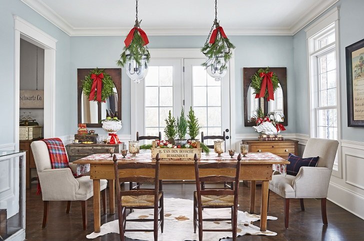 Dining room Christmas decoration ideas to create a warm and festive mood