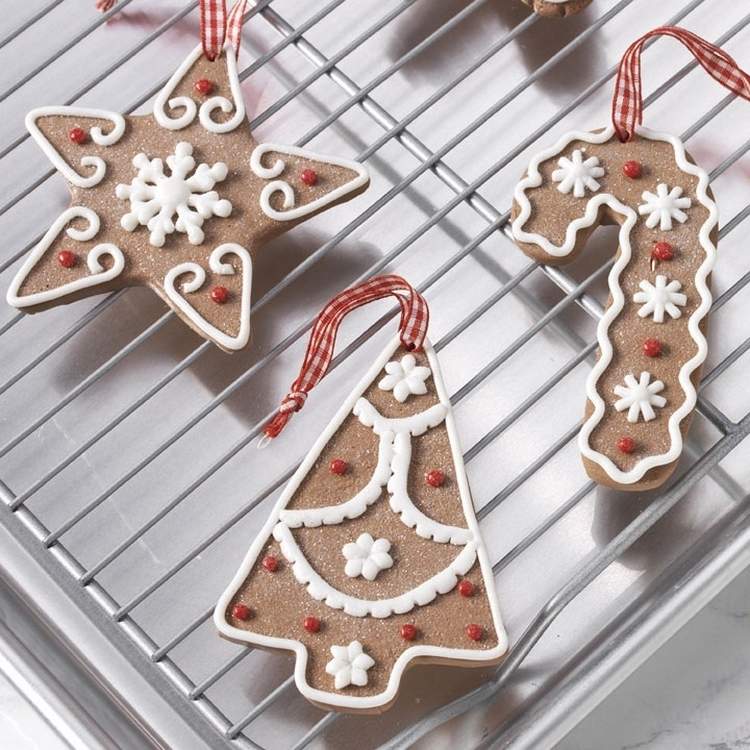 Gingerbread cookie ornaments DIY Christmas tree decoration ideas