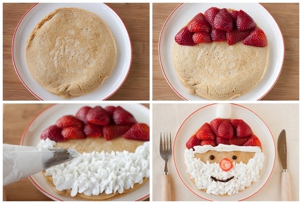 How to make Santa pancakes recipe and tutorial