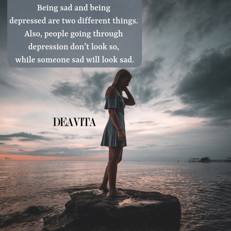 Quotes and sayings about the difference between being sad and being depressed
