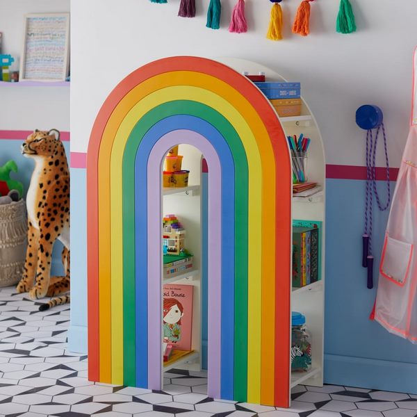Rainbow bookcase creative furniture ideas for kids bedrooms