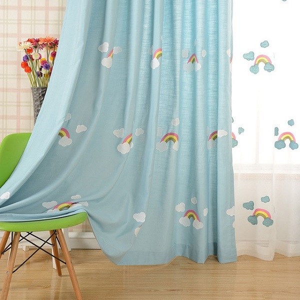 home textile ideas rainbow curtain for children bedroom 