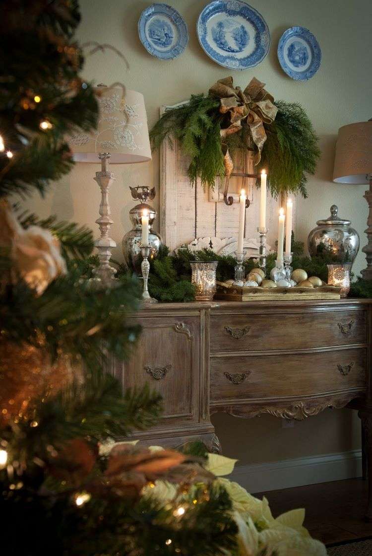 beautiful Christmas decor with natural materials