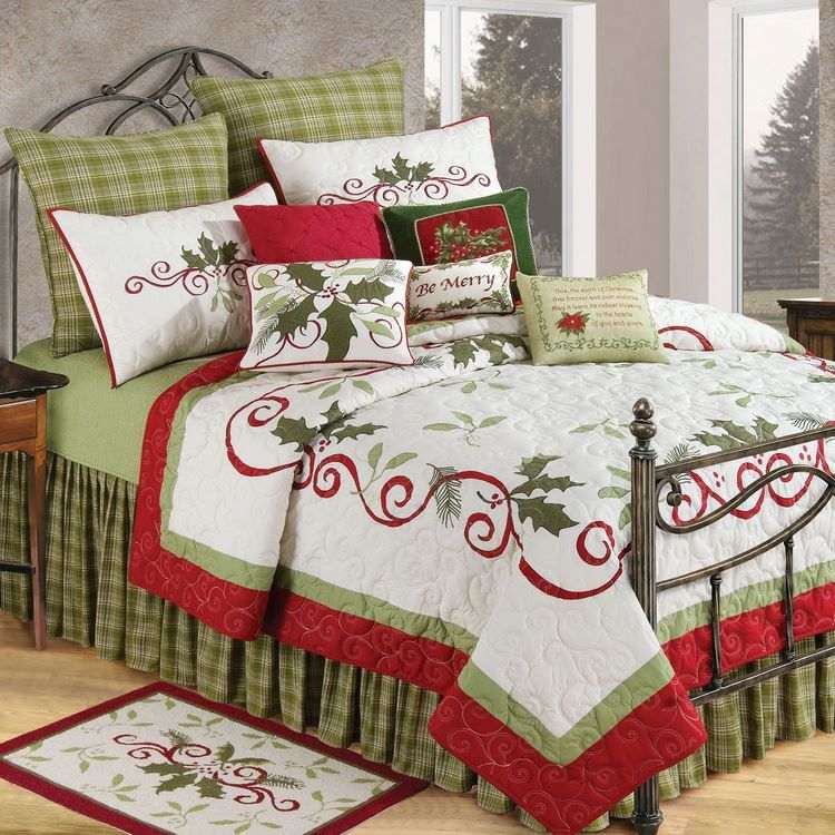 beautiful Christmas themed bed sheets duvet comforter sets
