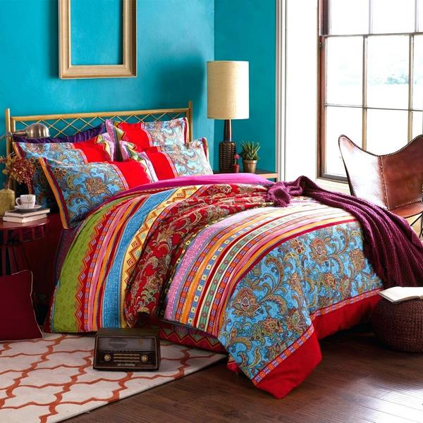 boho bedding ideas teal bedroom wall paint