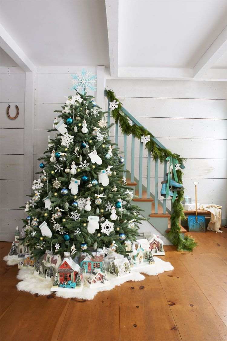 christmas tree decoration ideas snowflake topper