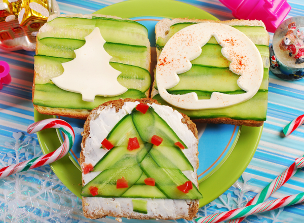 Christmas sandwiches fun food for kids party