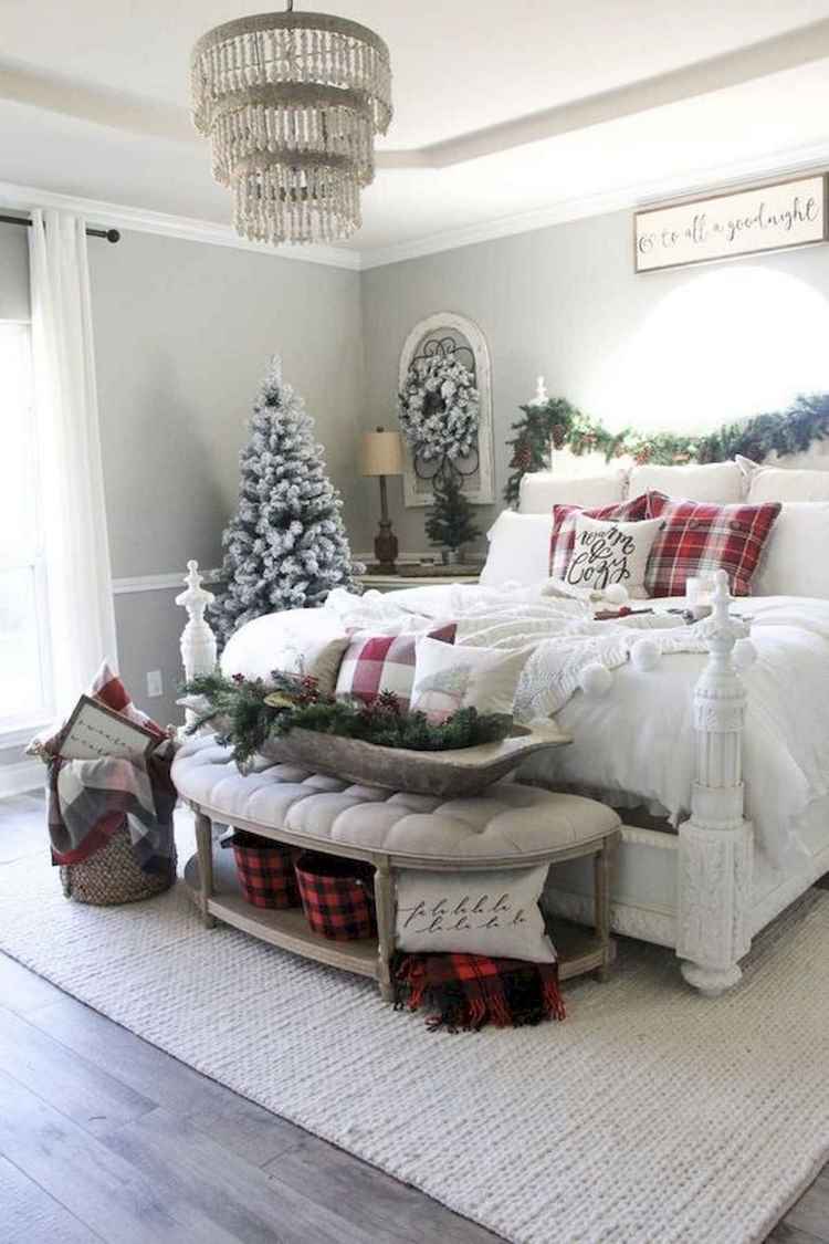 farmhouse Christmas bedroom decoration flocked tree wreath garland
