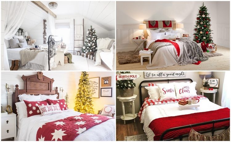 festive Christmas bedroom decorating ideas colors styles options