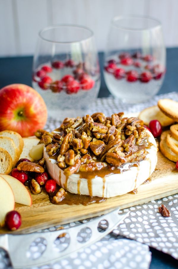 festive Christmas menu brunch ideas and easy recipes maple pecan baked brie