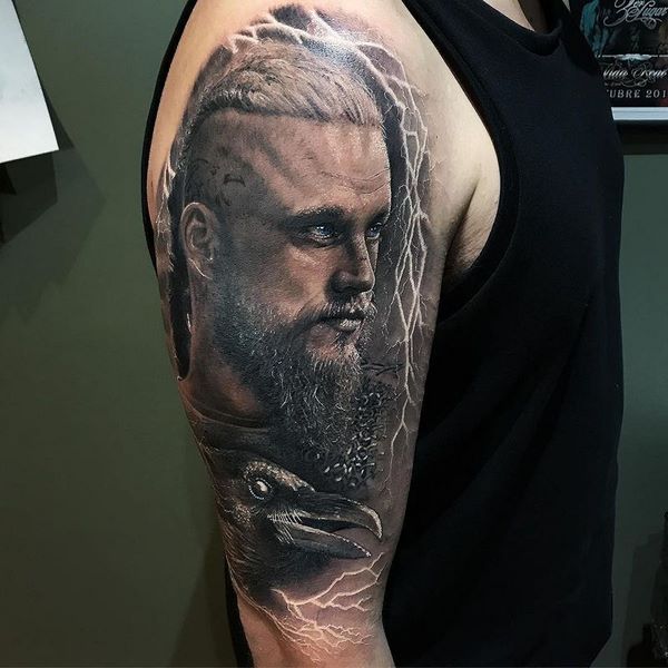 Ragnar Lothbrok tattoo design ideas for men inspired by the Vikings series