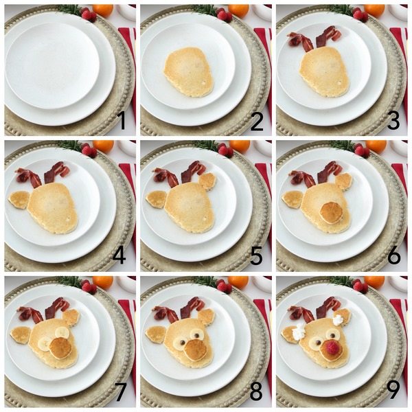 how to make reindeer pancakes step by step