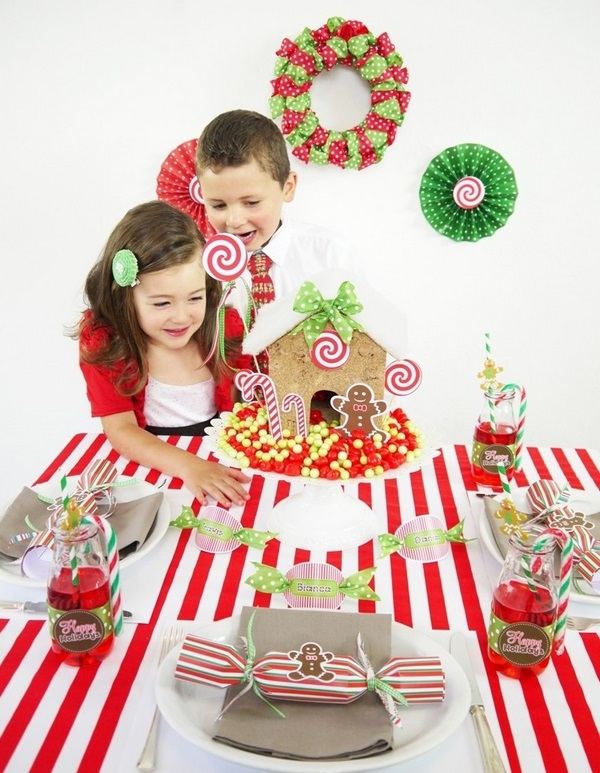 kids christmas party ideas table decoration menu and activities