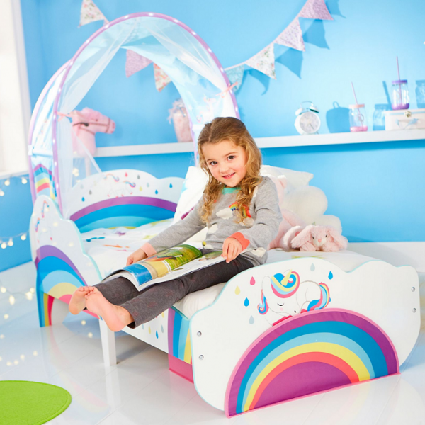 original furniture ideas for kids rooms with rainbow decoration