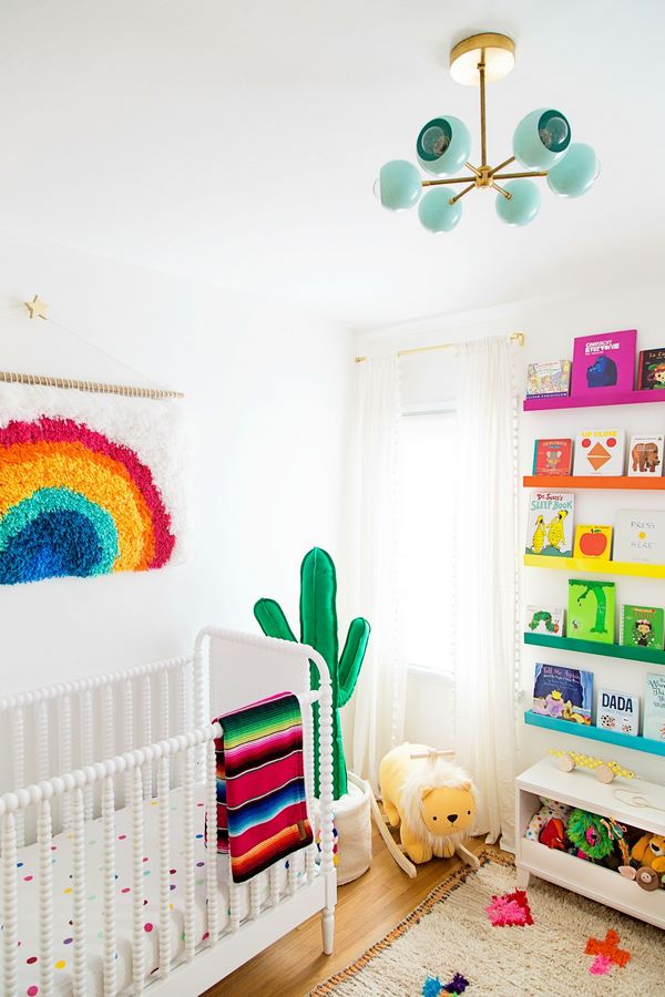 original wall bookshelf design and decoration in baby room