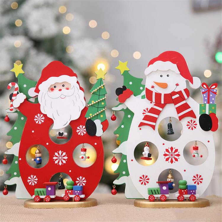 Christmas decorating ideas for baby rooms wooden snowmen with toys