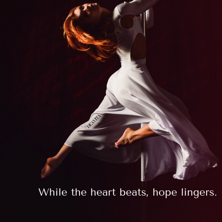 Short deep quotes While the heart beats hope lingers