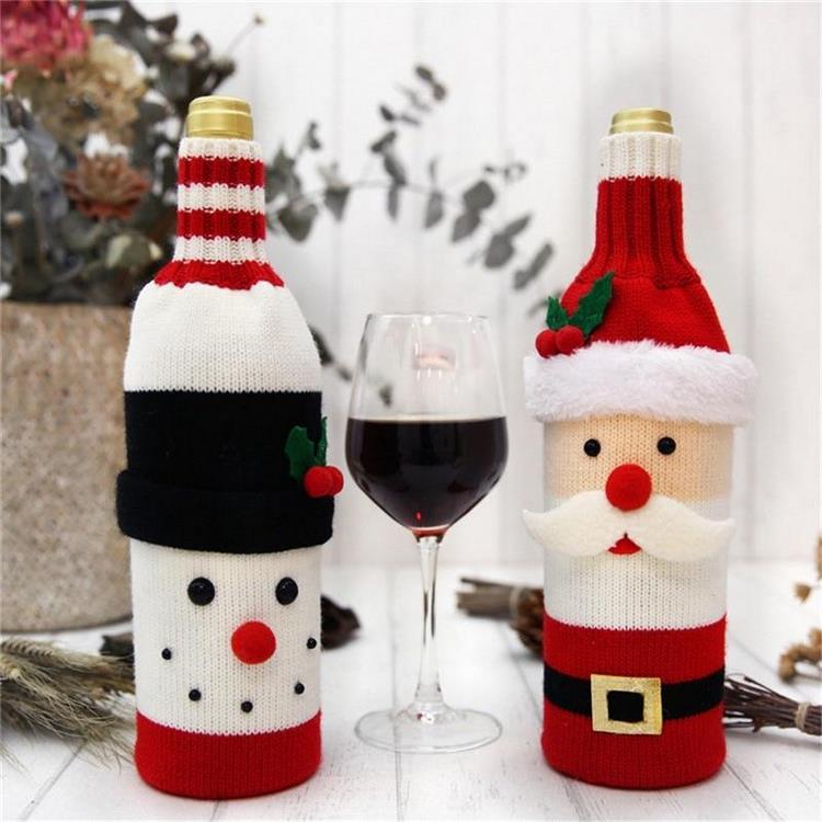 Details about   Christmas Decorations For Home Santa Claus Wine Bottle Cover Gifts 