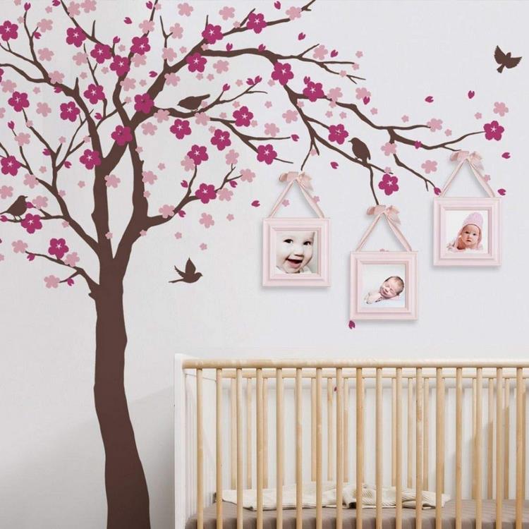 cherry blossom tree wall decal for baby girl nursery room