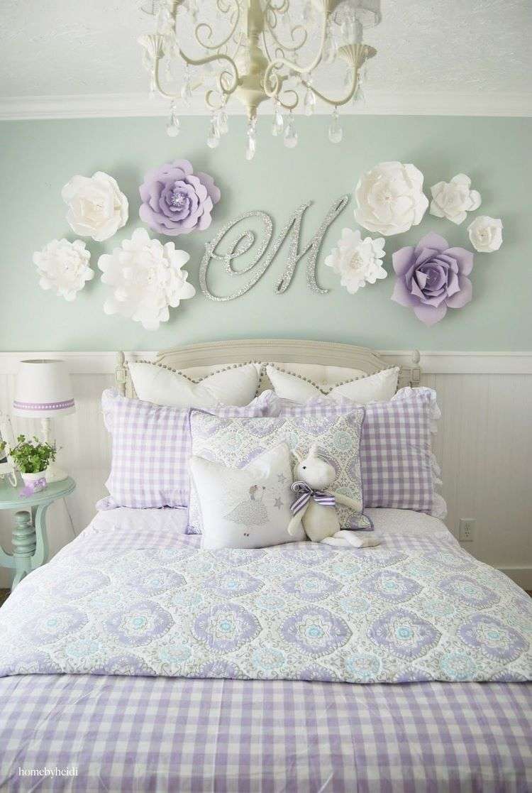 girl bedroom decorating ideas flower theme wall decor ideas