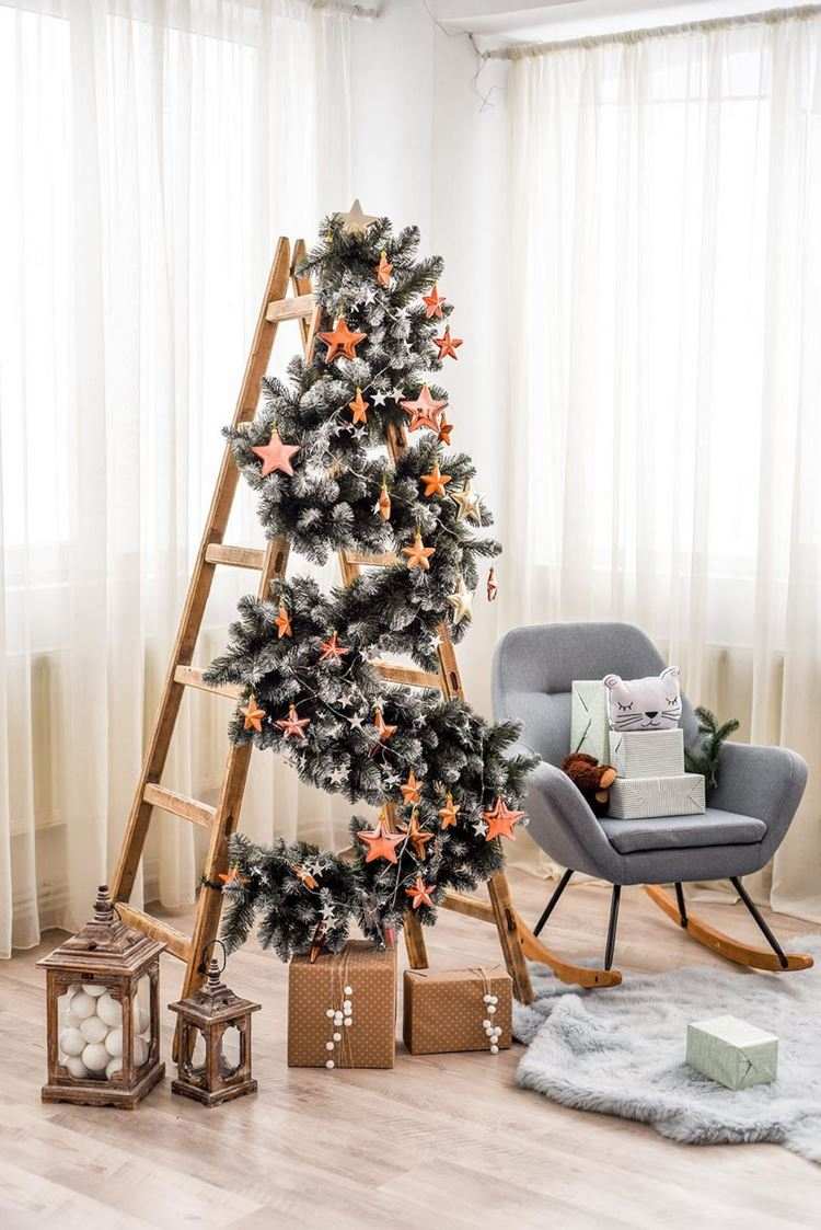 how to wrap a ladder for christmas