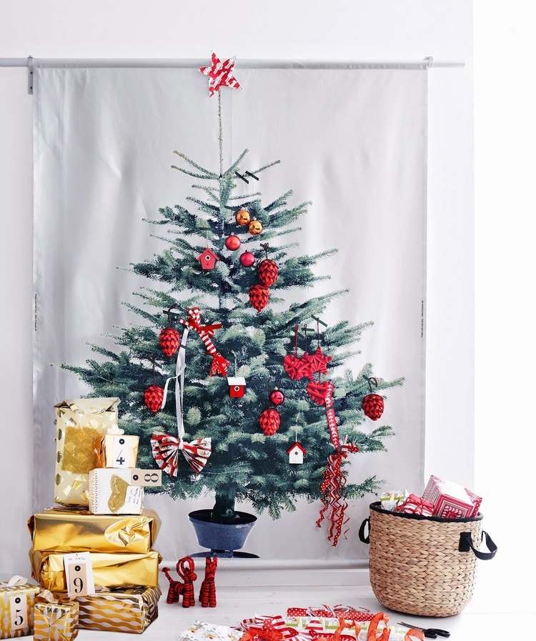 lovely Christmas tree curtains to decorate your home for the holidays