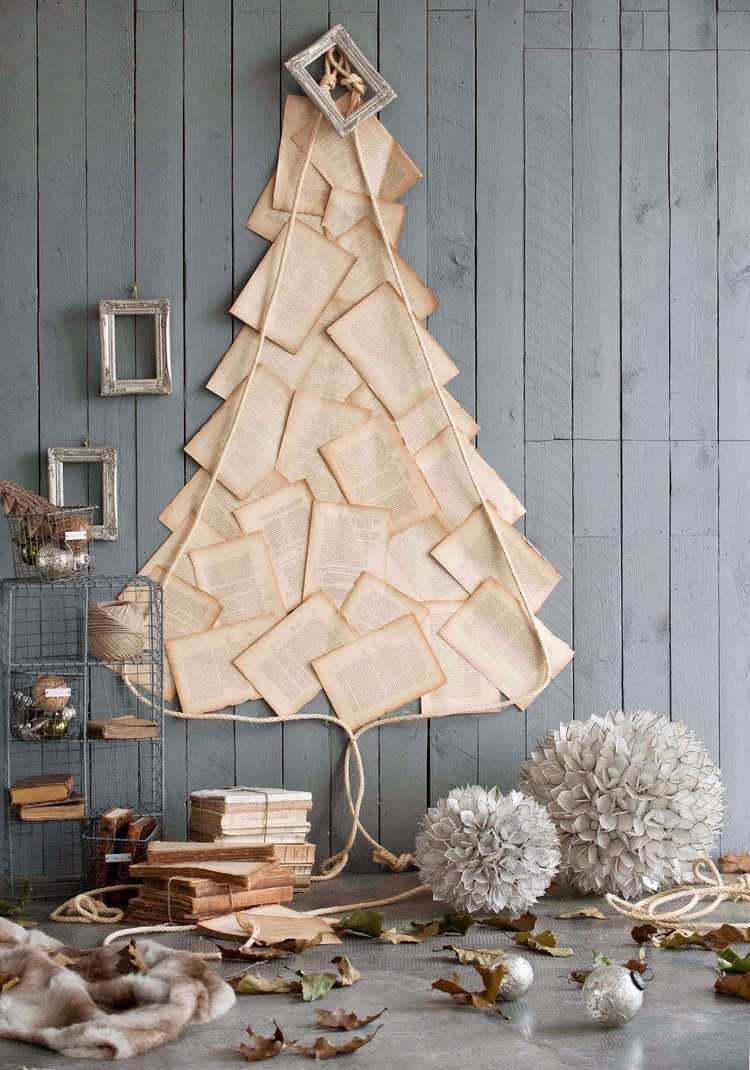 paper christmas tree from book pages home decorating ideas