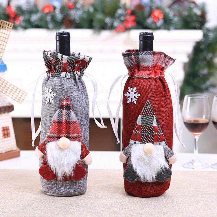 santa claus christmas wine bottle cover cute gift ideas