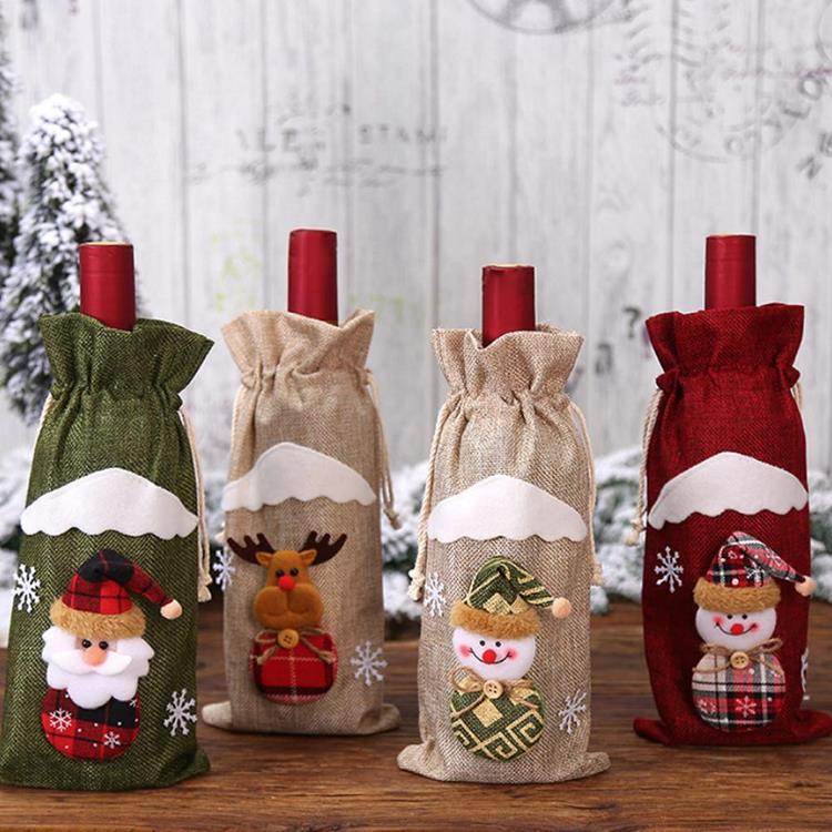 Christmas wine bottle sleeves and bags gift ideas for family and friends
