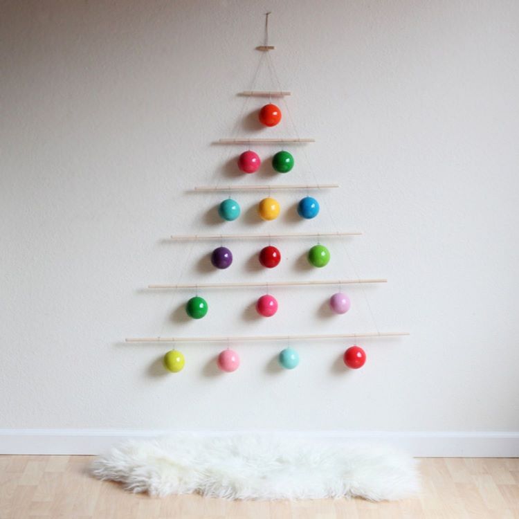 wall Christmas tree creative and original DIY festive decorations