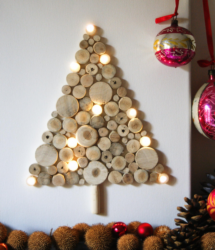 wooden Christmas tree ideas holiday craft DIY projects