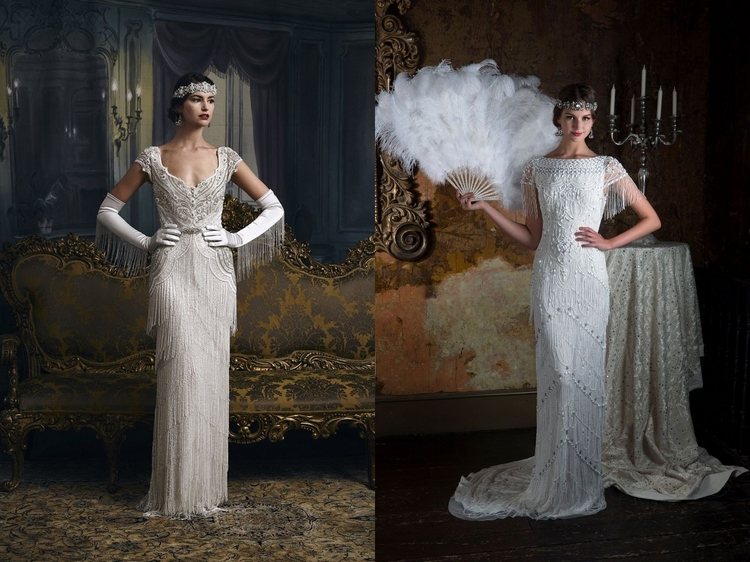 Art deco inspired bridal dress ideas