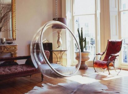 Bubble-chair-in-living-room-modern-home-ideas