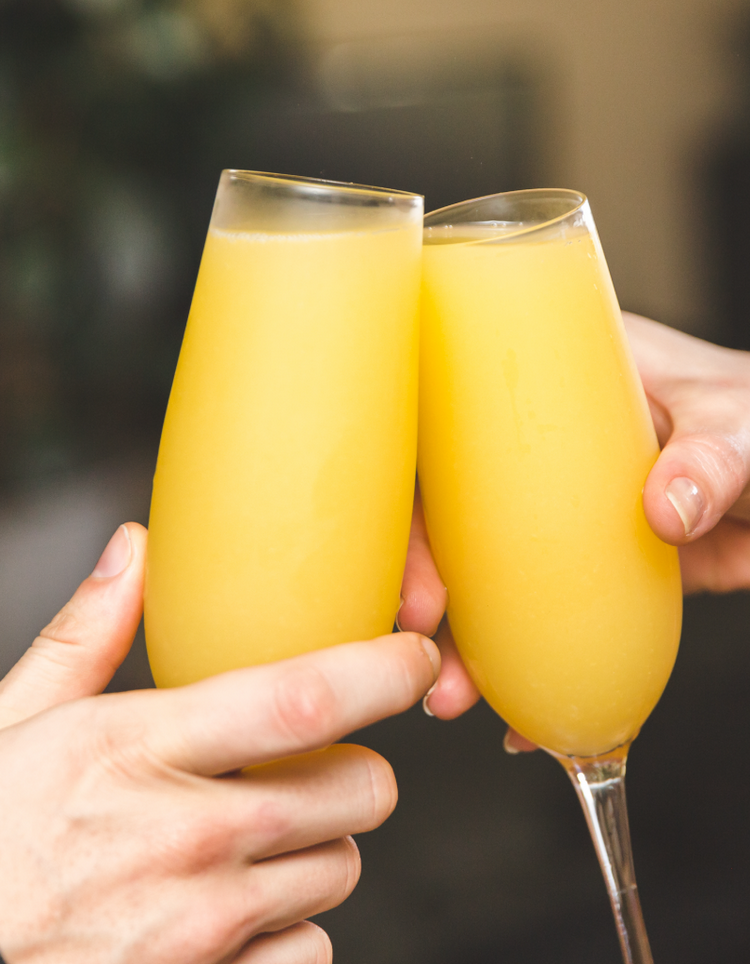 Mimosa cocktails for Sunday brunch