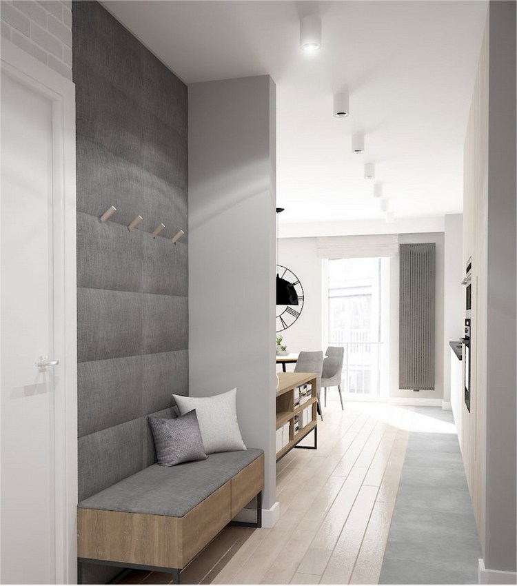 corridor ideas house entryway in grey and white