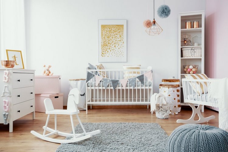 baby room ideas neutral color decor and gray carpet