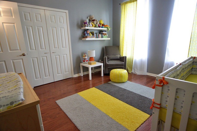 nursery room color scheme ideas grey and yellow shades